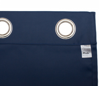 Шторы Премиум темно-синие на люверсах. Фото 6