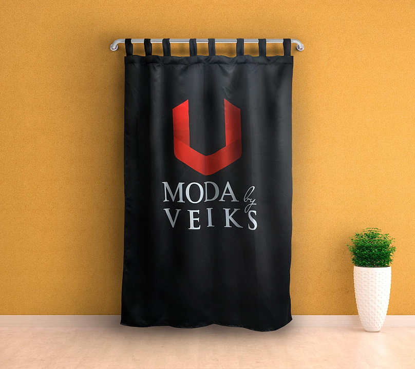 Шторы Премиум с логотипом на петлях без липучек. Фото 13