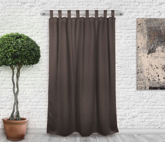 Шторы Премиум светло-коричневые на петлях без липучек. Фото 3