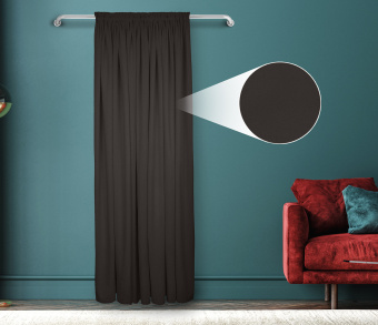 Штора Велюр матовый с креплением Шторная тесьма v30. Фото 1