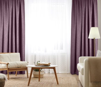 Штора Димаут Рогожка с креплением Петли с липучкой v24. Фото 2