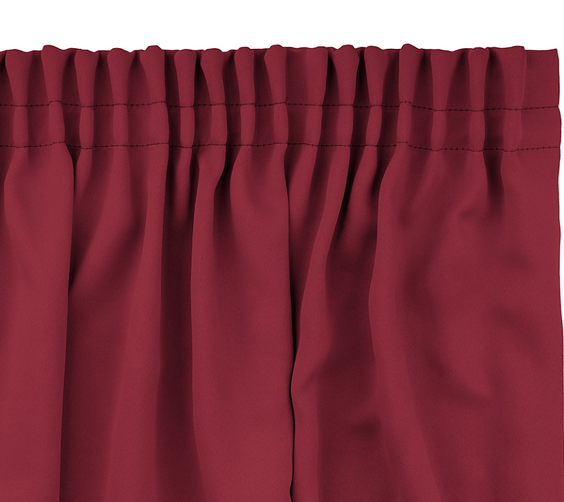Шторы Премиум красные на тесьме. Фото 5