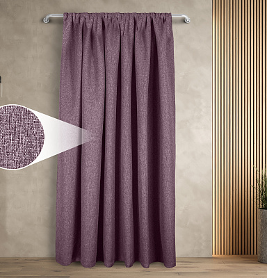 Штора Димаут Рогожка с креплением Кулиса v24 блэкаут