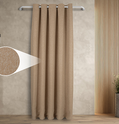 Штора Димаут Рогожка с креплением Люверсы v05 блэкаут