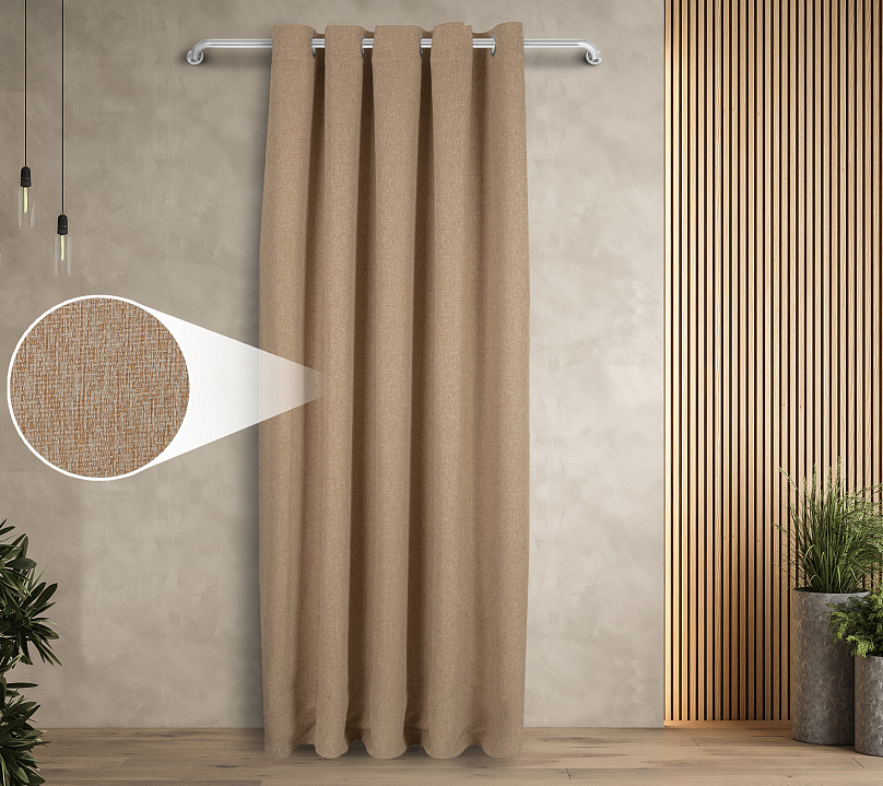 Штора Димаут Рогожка с креплением Люверсы v05. Фото 1