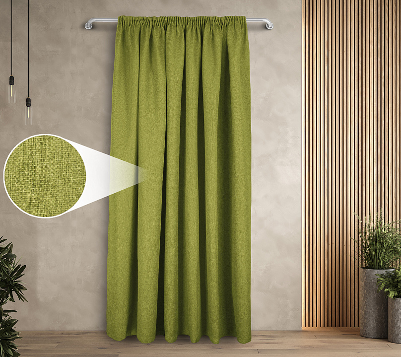 Штора Димаут Рогожка с креплением Шторная тесьма v20. Фото 1