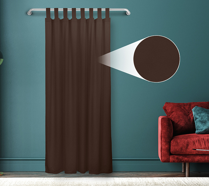 Штора Велюр матовый с креплением Петли v31. Фото 1