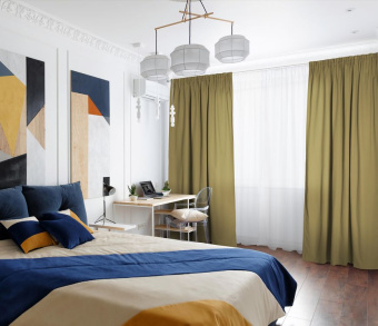 Шторы Эконом бежевые на тесьме. Фото 3