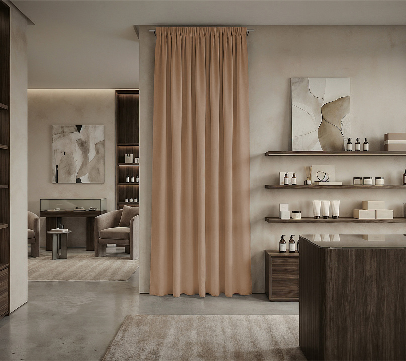 Штора Микровелюр v06 с креплением Шторная тесьма. Фото 1