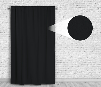 Шторы Премиум черные на кулиске. Фото 4