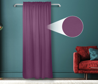 Штора Велюр матовый с креплением Кулиса с гребешком v26. Фото 1
