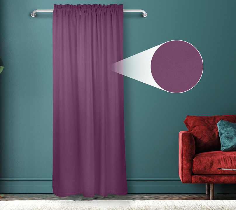 Штора Велюр матовый с креплением Кулиса с гребешком v26. Фото 1