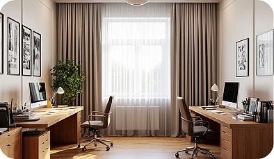 Наши работы. Шторы в кабинет. Фото 1