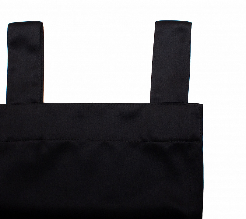 Шторы Премиум черные на петлях на липучках. Фото 5