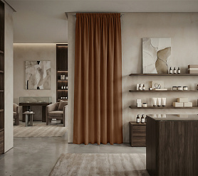 Штора Микровелюр v27 с креплением Шторная тесьма