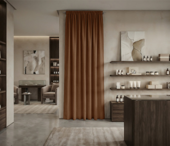 Штора Микровелюр v27 с креплением Шторная тесьма. Фото 1