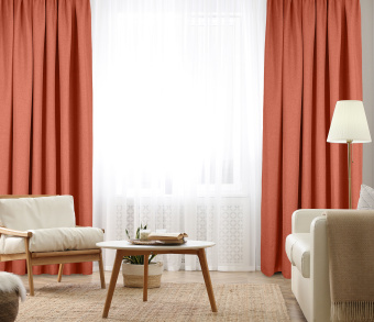 Штора Димаут Рогожка с креплением Петли с липучкой v22. Фото 2