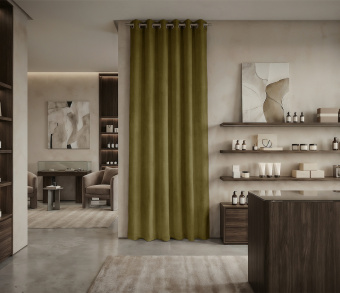 Штора Микровелюр v24 с креплением Люверсы. Фото 1