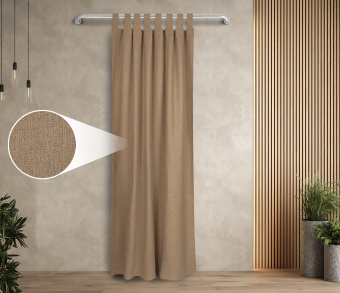 Штора Димаут Рогожка с креплением Петли v06. Фото 1