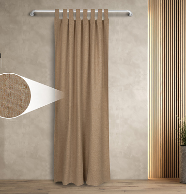 Штора Димаут Рогожка с креплением Петли v06 блэкаут