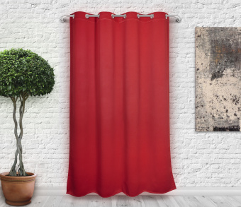 Шторы Премиум терракотовые на люверсах. Фото 3