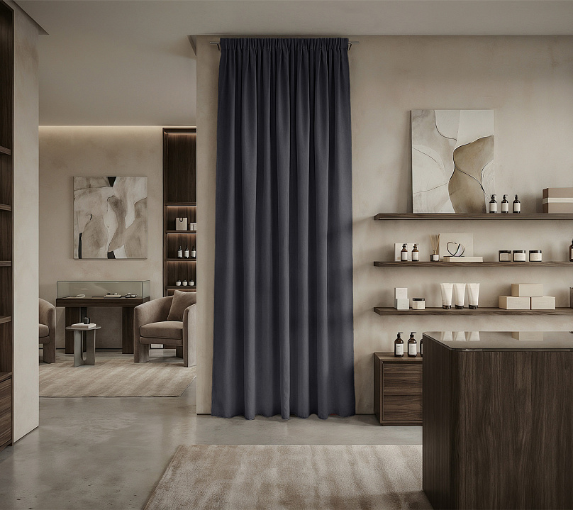 Штора Микровелюр v32 с креплением Шторная тесьма. Фото 1