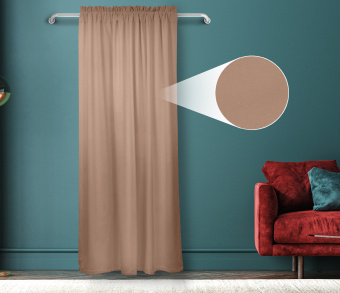 Штора Велюр матовый с креплением Кулиса с гребешком v05. Фото 1