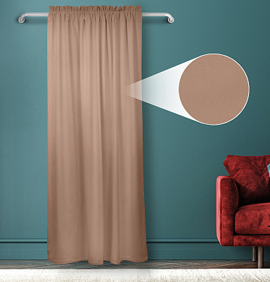 Штора Велюр матовый с креплением Кулиса с гребешком v05