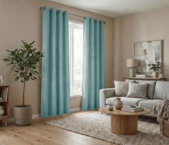 Штора Микровелюр v19 с креплением Люверсы. Фото 2