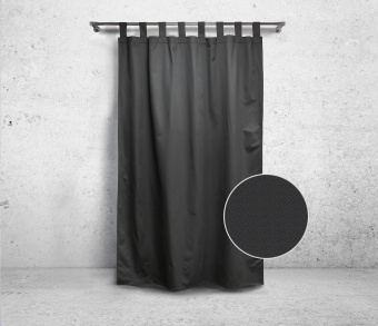 Шторы Стандарт темно-серые на петлях без липучек. Фото 3