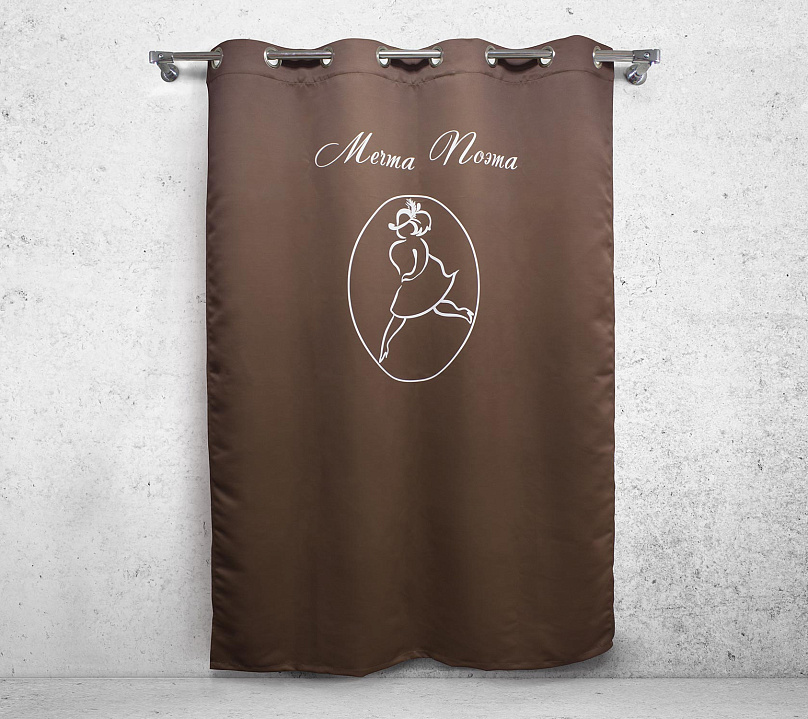 Шторы Премиум с логотипом на люверсах. Фото 2