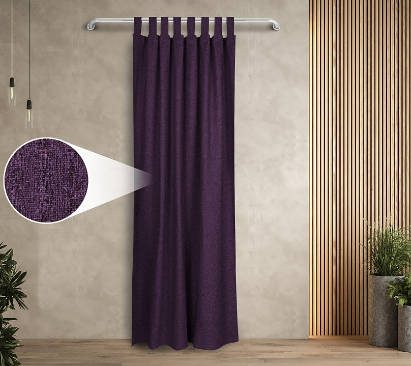 Штора Димаут Рогожка с креплением Петли v28. Фото 1