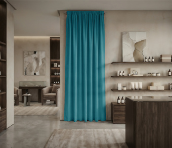 Штора Микровелюр v23 с креплением Шторная тесьма. Фото 1