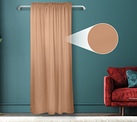 Штора Велюр матовый с креплением Кулиса с гребешком v04