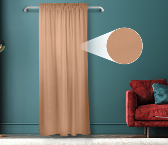 Штора Велюр матовый с креплением Кулиса с гребешком v04. Фото 1