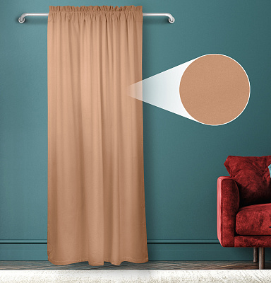 Штора Велюр матовый с креплением Кулиса с гребешком v04