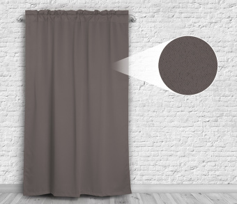 Шторы Премиум светло-коричневые на кулиске с гребешком. Фото 4