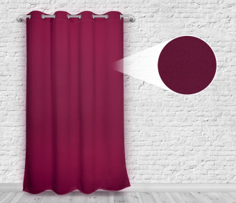 Шторы Премиум рубиновые на люверсах. Фото 4