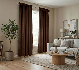 Штора Микровелюр v28 с креплением Кулиса с гребешком