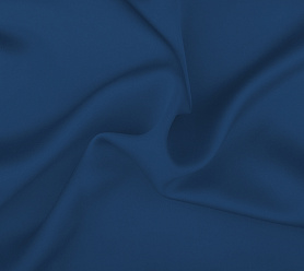 Шторы Премиум темно-синие на кулиске с гребешком блэкаут