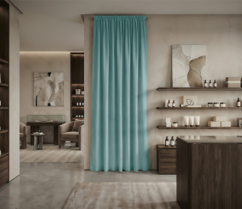 Штора Микровелюр v19 с креплением Шторная тесьма. Фото 1