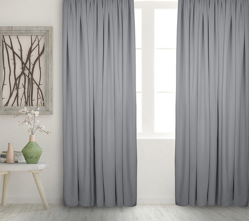 Штора Велюр матовый с креплением Шторная тесьма v12. Фото 2