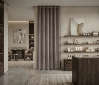 Штора Микровелюр v31 с креплением Люверсы. Фото 1