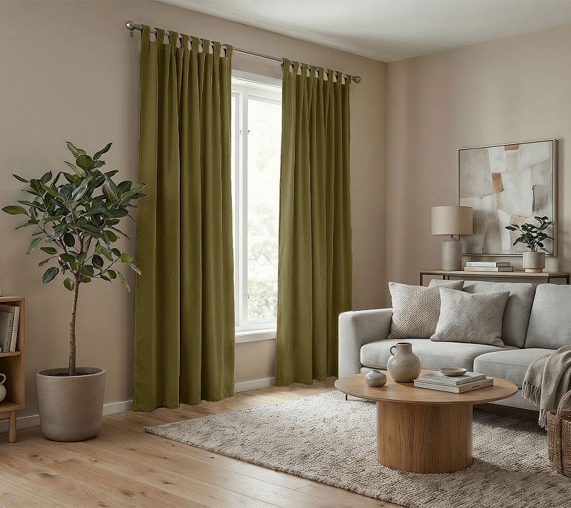 Штора Микровелюр v24 с креплением Петли. Фото 2