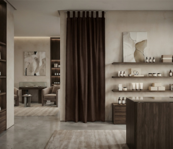 Штора Микровелюр v29 с креплением Петли. Фото 1