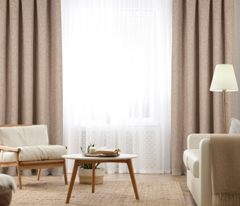 Штора Димаут Рогожка с креплением Люверсы v04. Фото 2