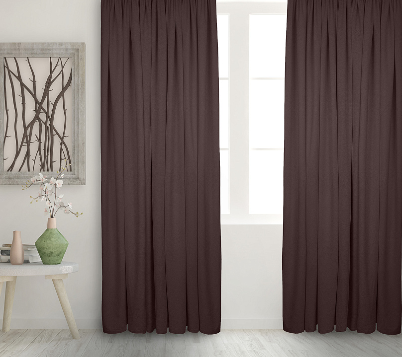 Штора Велюр матовый с креплением Шторная тесьма v29. Фото 2