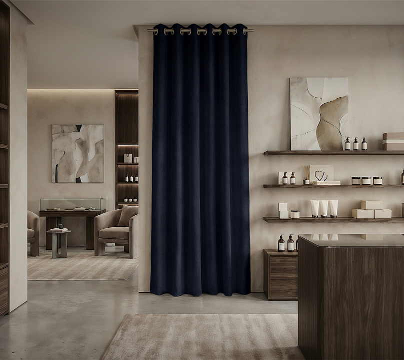 Штора Микровелюр v36 с креплением Люверсы. Фото 1