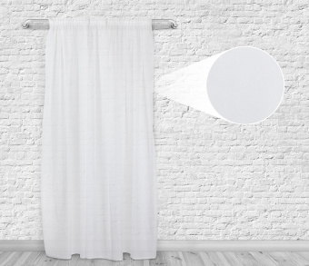 Вуаль однотонная белая на тесьме. Фото 4