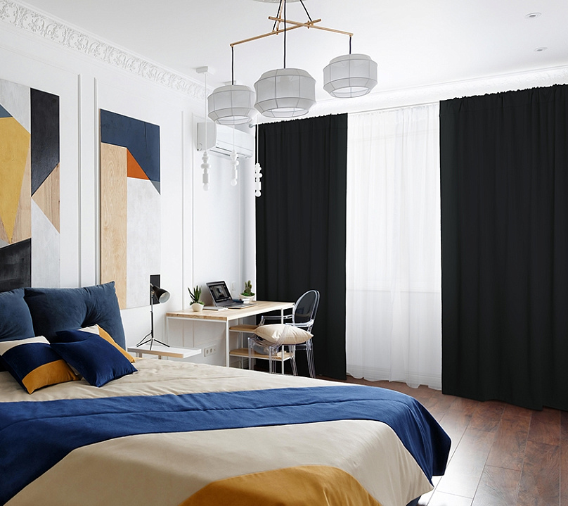 Шторы Премиум черные на кулиске. Фото 1